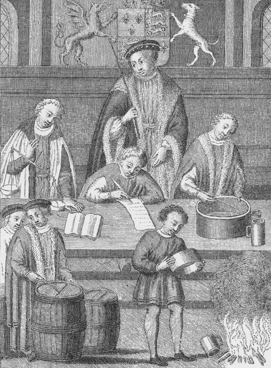 Státní pokladna v době Jindřicha VII., c1490 1904 od Unbekannt