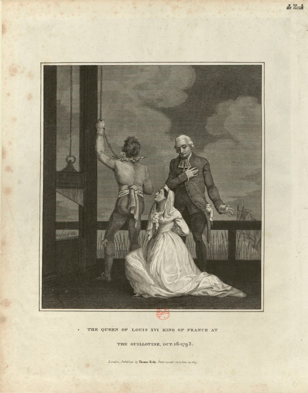 Poprava Marie Antoinetty 16. října 1793 1815. od Unbekannt