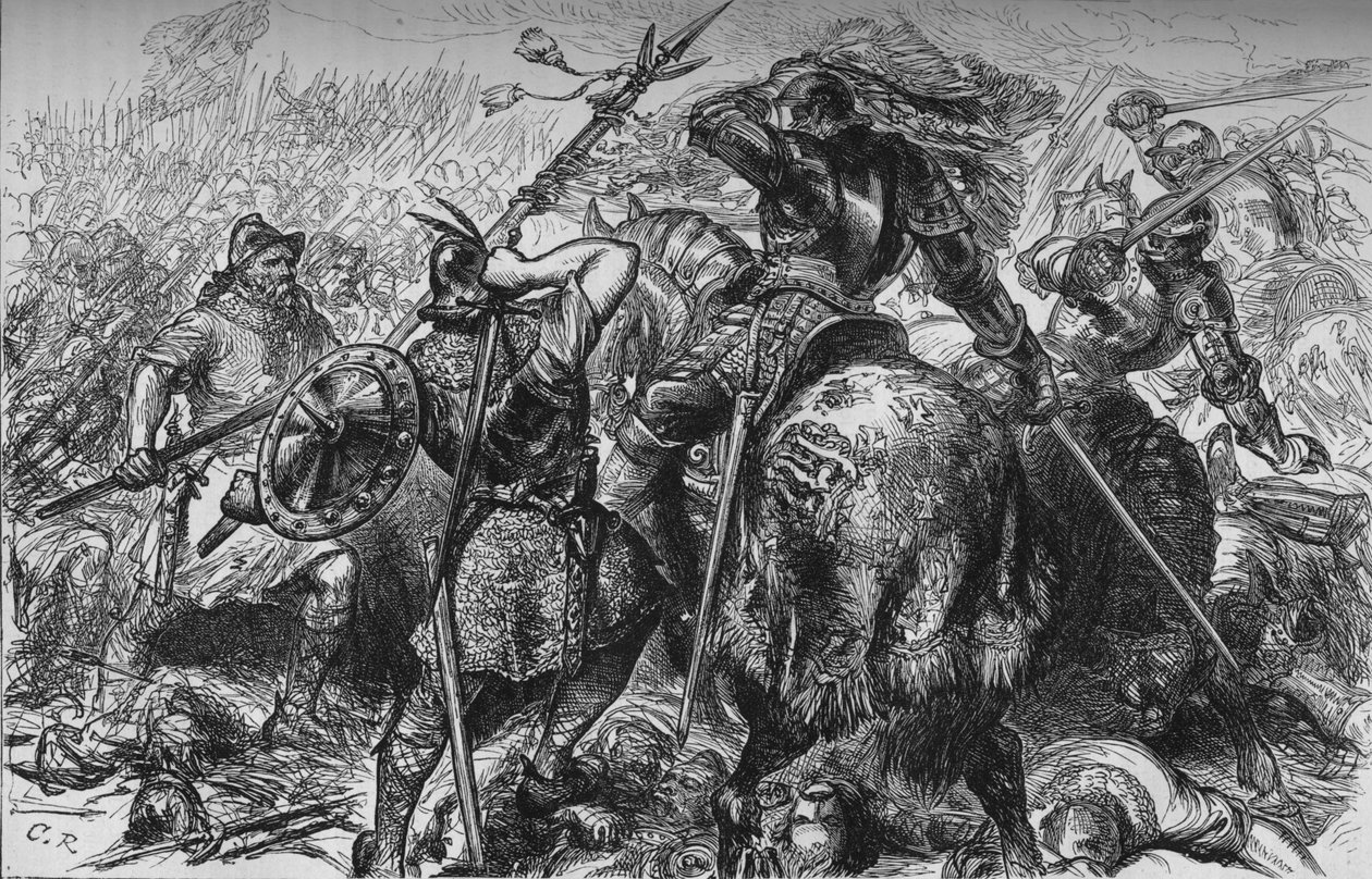 The Fight for the Standard at Pinkie, 10 září 1547, c1880 od Unbekannt