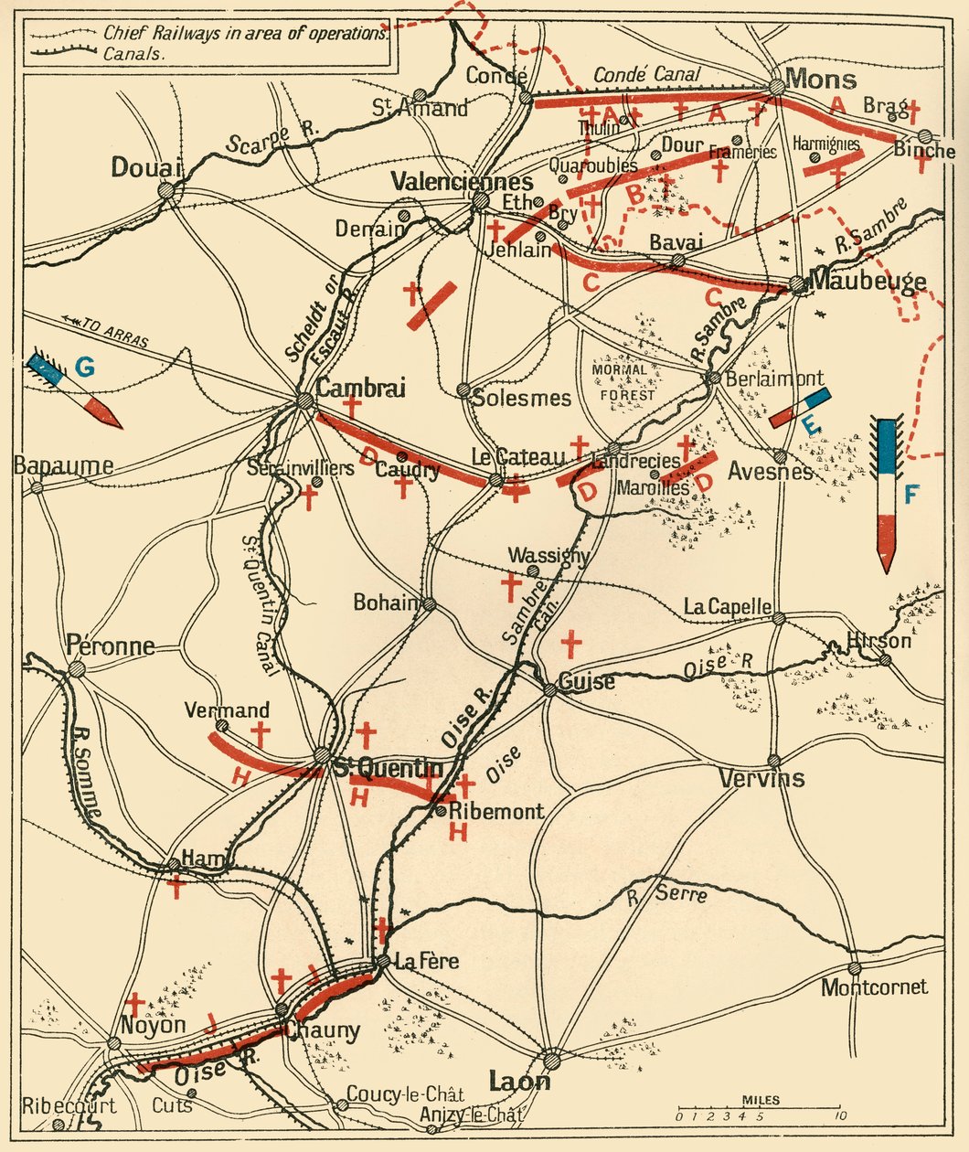 První fáze Velkého ústupu...1914, c1920. od Unbekannt
