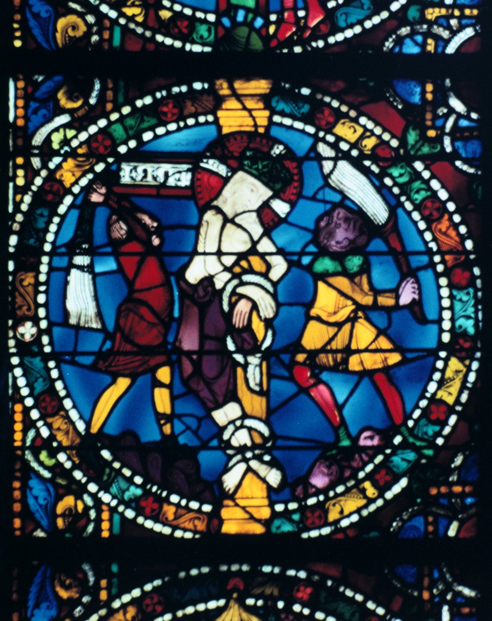 Flagellation, vitráže, katedrála Chartres, Francie, 1194-1260 od Unbekannt