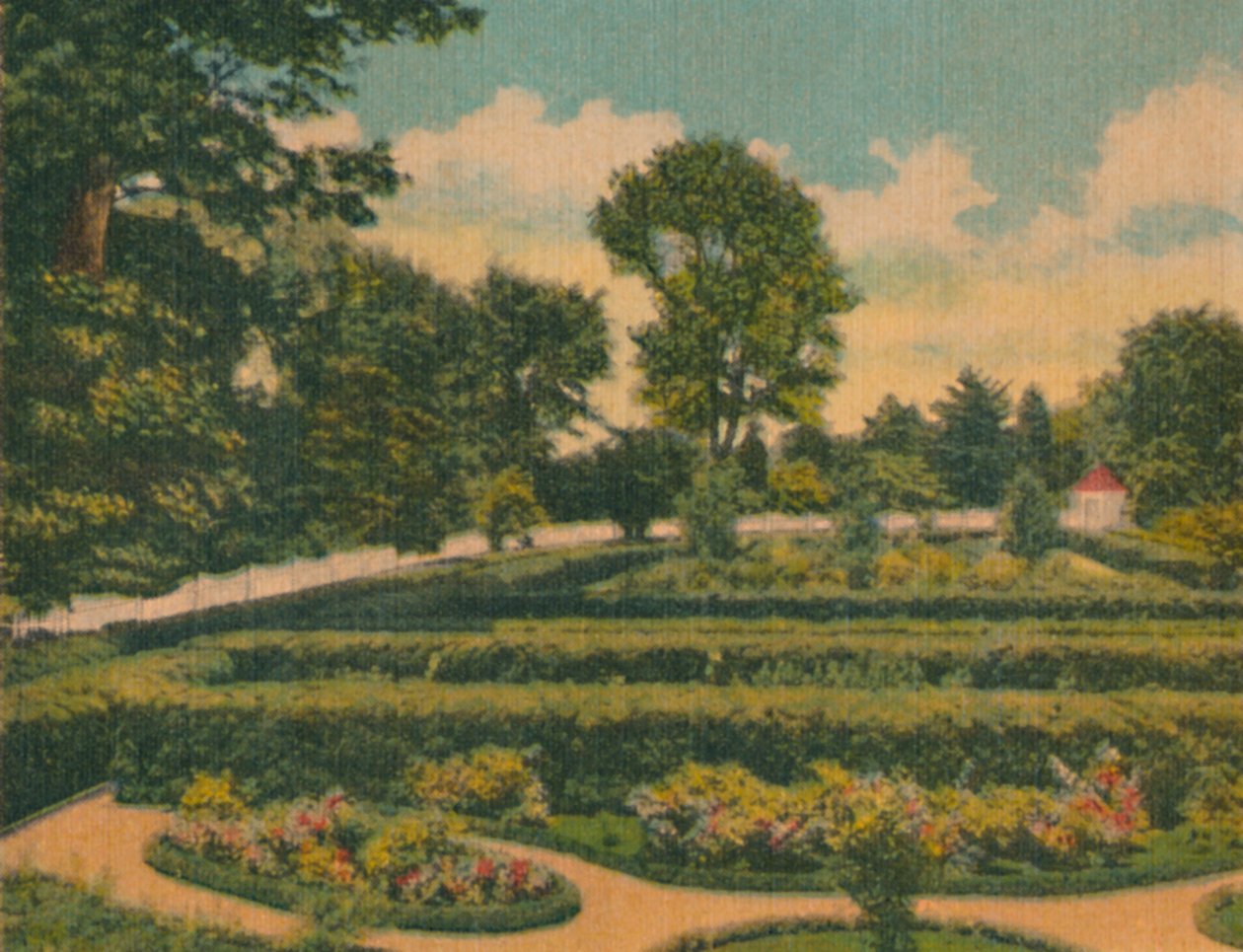 Květná zahrada, pohled na západní konec, 1946 od Unbekannt