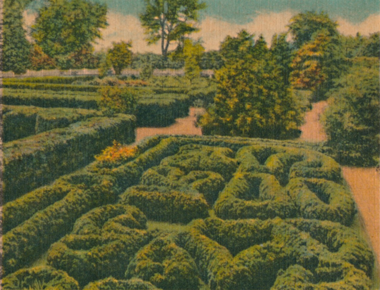 Květná zahrada, celkový pohled, 1946 od Unbekannt