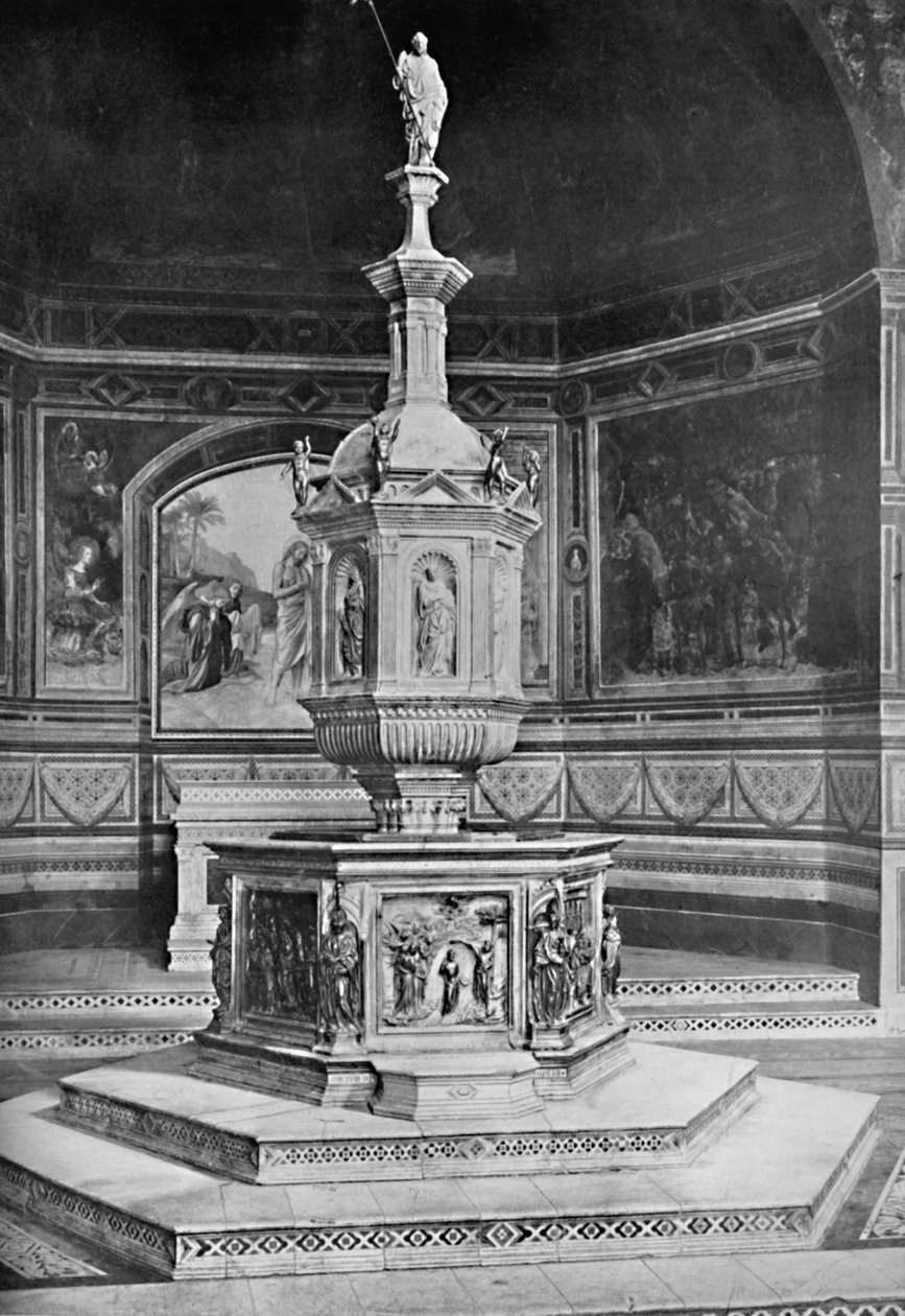 Font v kostele San Giovanni, Siena, 1903 od Unbekannt