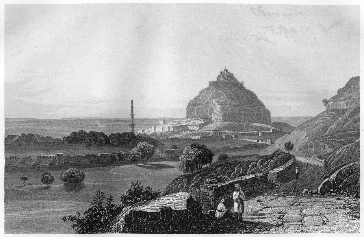 Pevnost Dowlatabad v Deccan Plateau, Indie, c1860 od Unbekannt