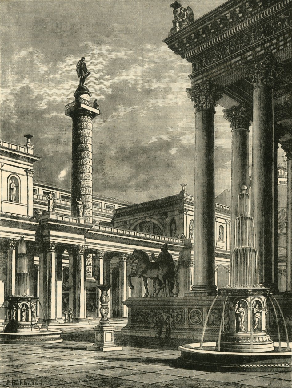 Fórum a Trajanův sloup restaurování, 1890. od Unbekannt