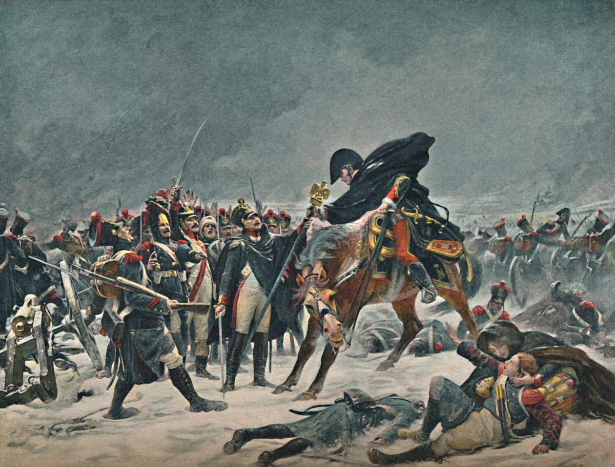 Čtrnáctá linie v Eylau, únor 1807, 1896. od Unbekannt
