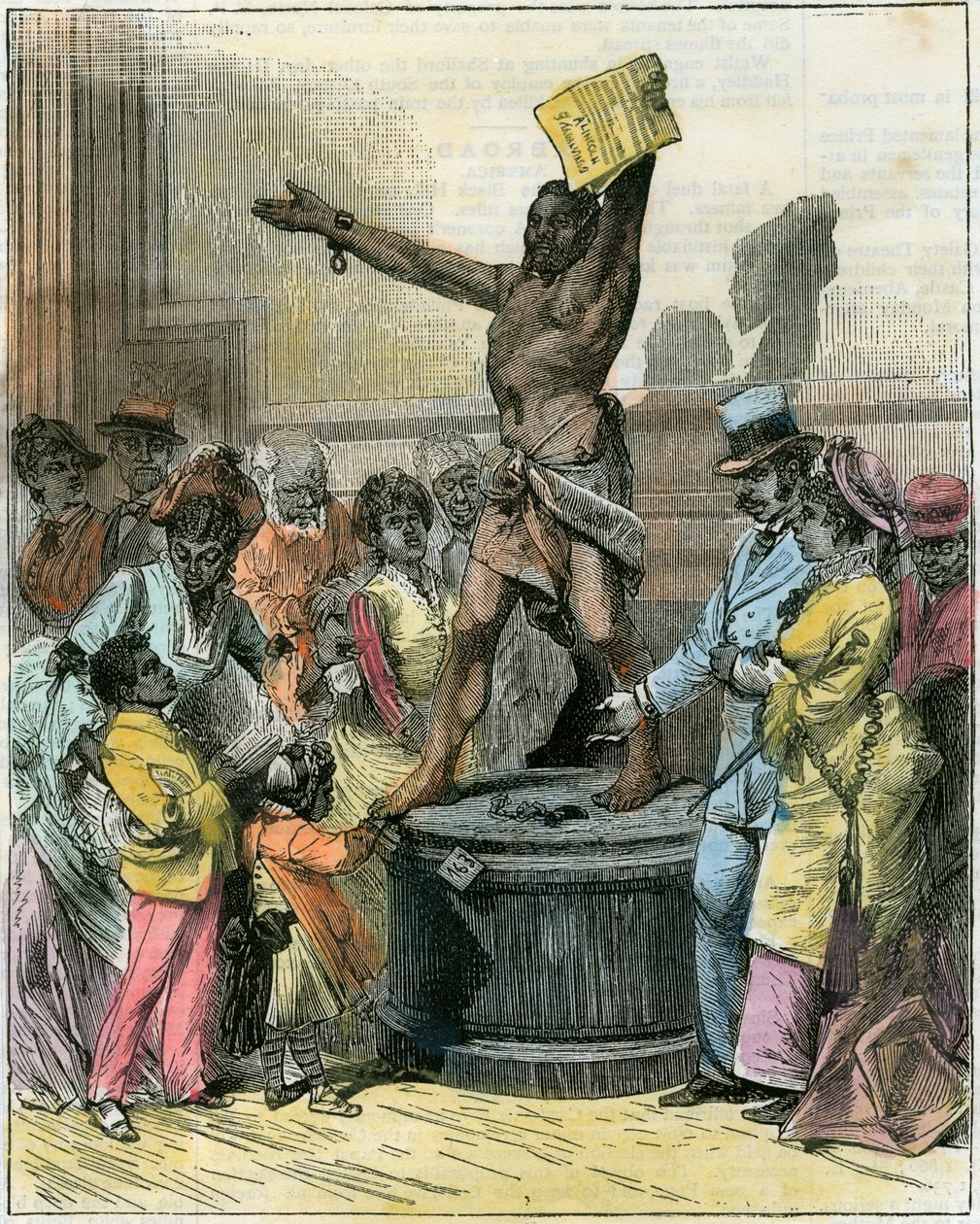 The Freed Slave, socha v Memorial Hall, Centennial Exhibition, Philadelphia, USA, c1876 od Unbekannt