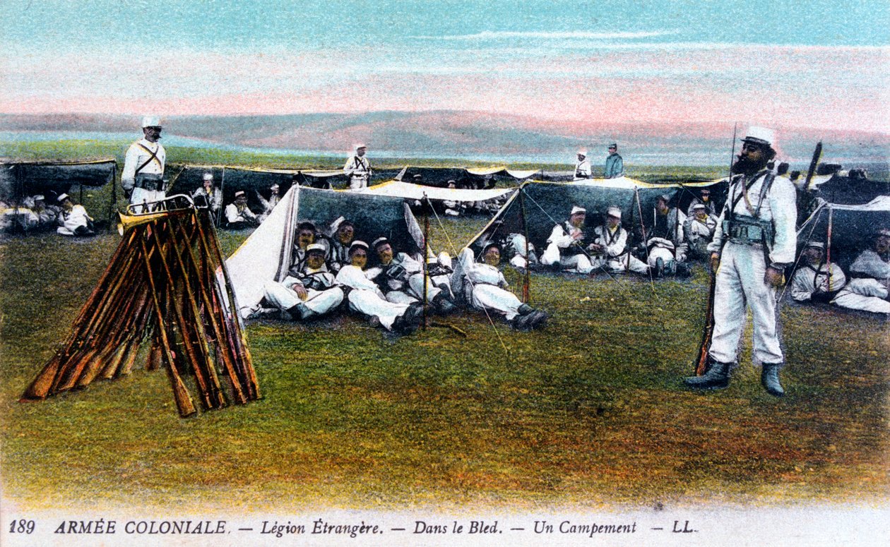 Francouzská cizinecká legie v jejich táboře, c1910 od Unbekannt