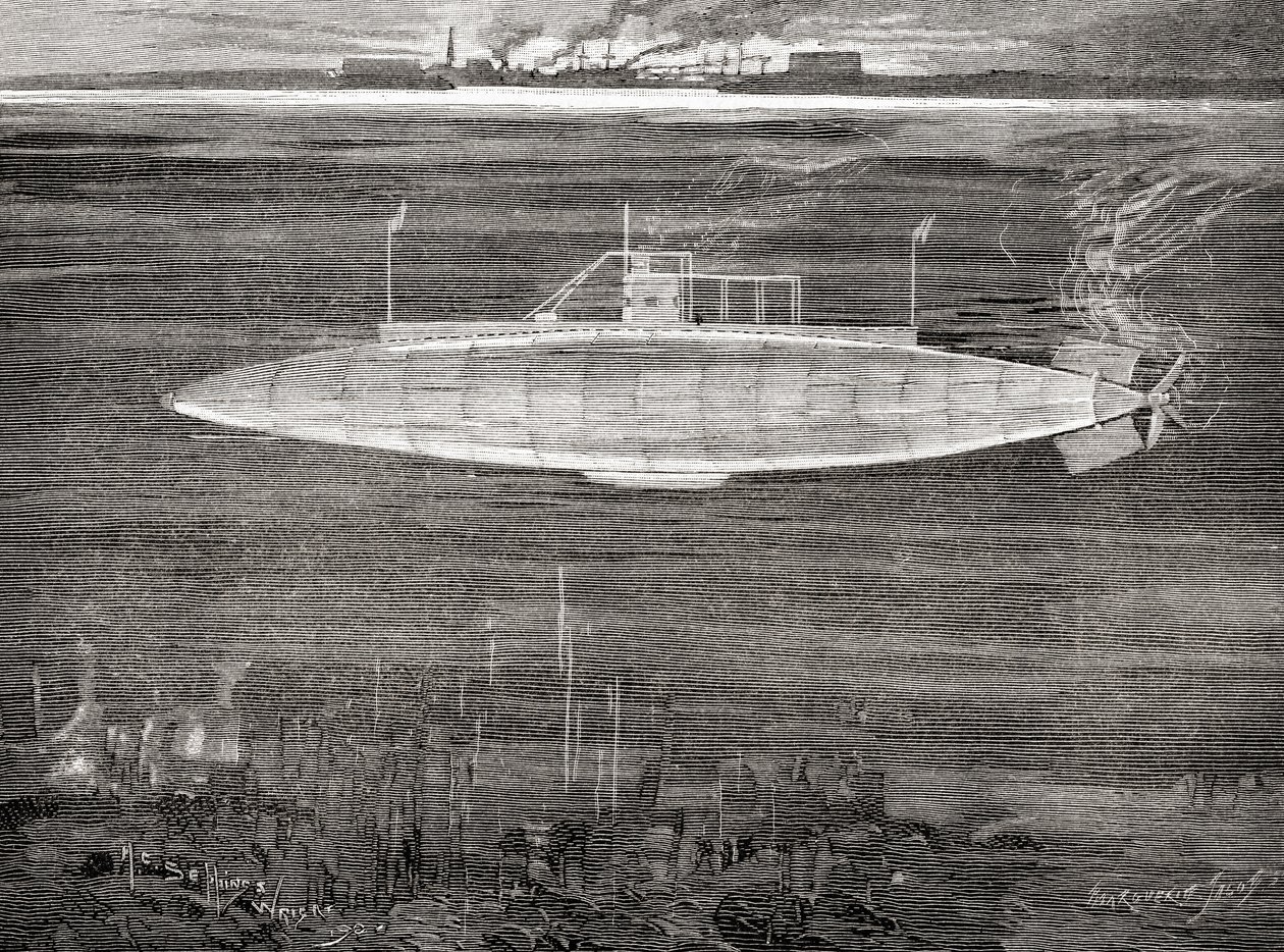 Ponorka francouzského námořnictva Gustave Zédé, která byla spuštěna v roce 1900. od Unbekannt