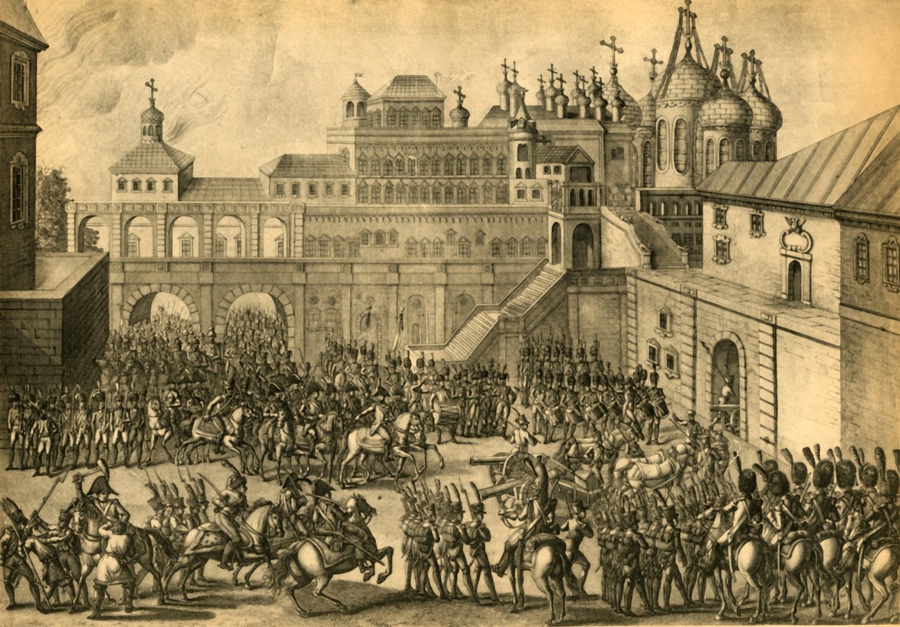 Francouzi vstupují do města Moskvy, září 1812, 1921. od Unbekannt
