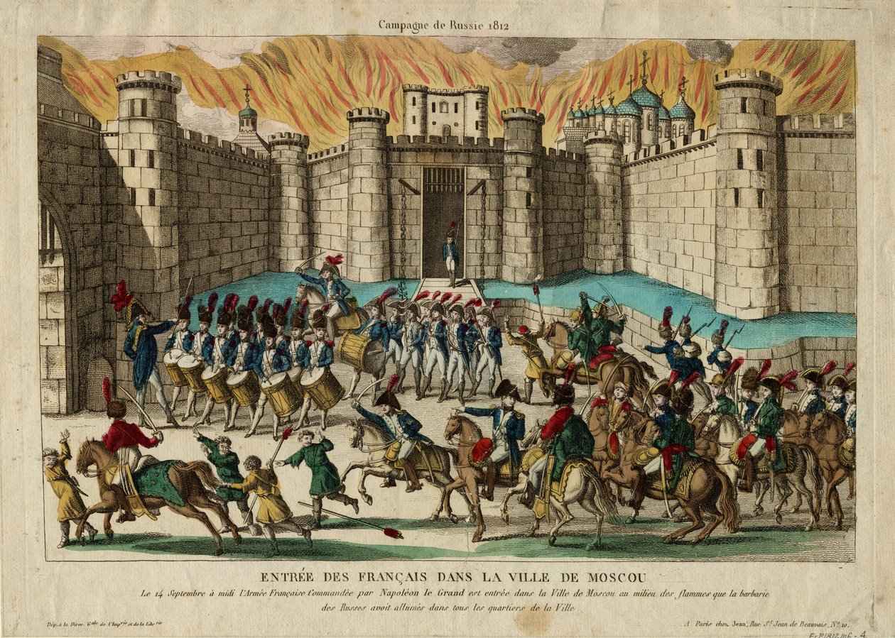 Francouzský vstup do Moskvy, 1812 od Unbekannt