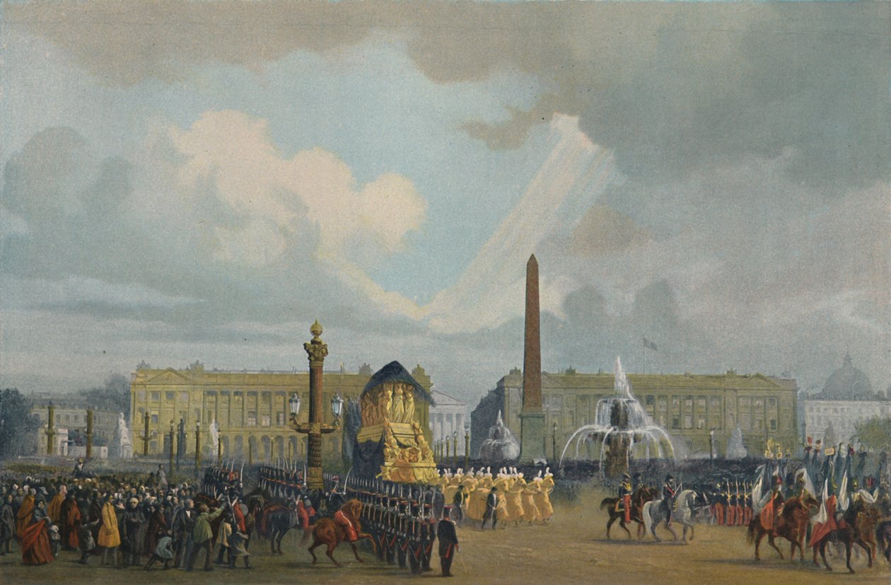 Napoleonův pohřební průvod na náměstí Place de la Concorde, 15. prosince 1840, 1896 od Unbekannt