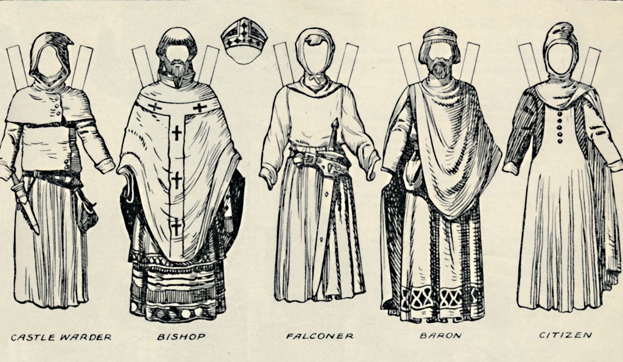 The Gallery of British Costume: How The English Dressed in King Johns Time, c1934 od Unbekannt