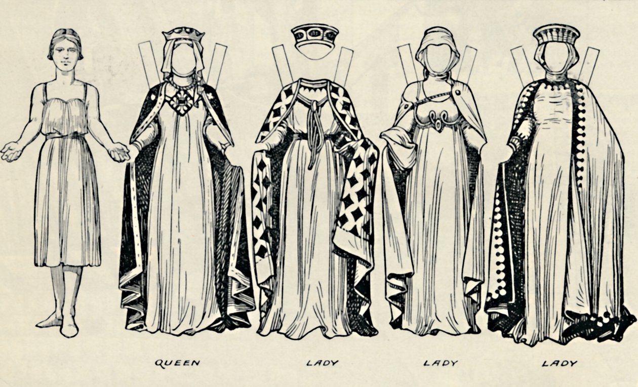 The Gallery of British Costume: How The English Dressed in King Johns Time, c1934 od Unbekannt