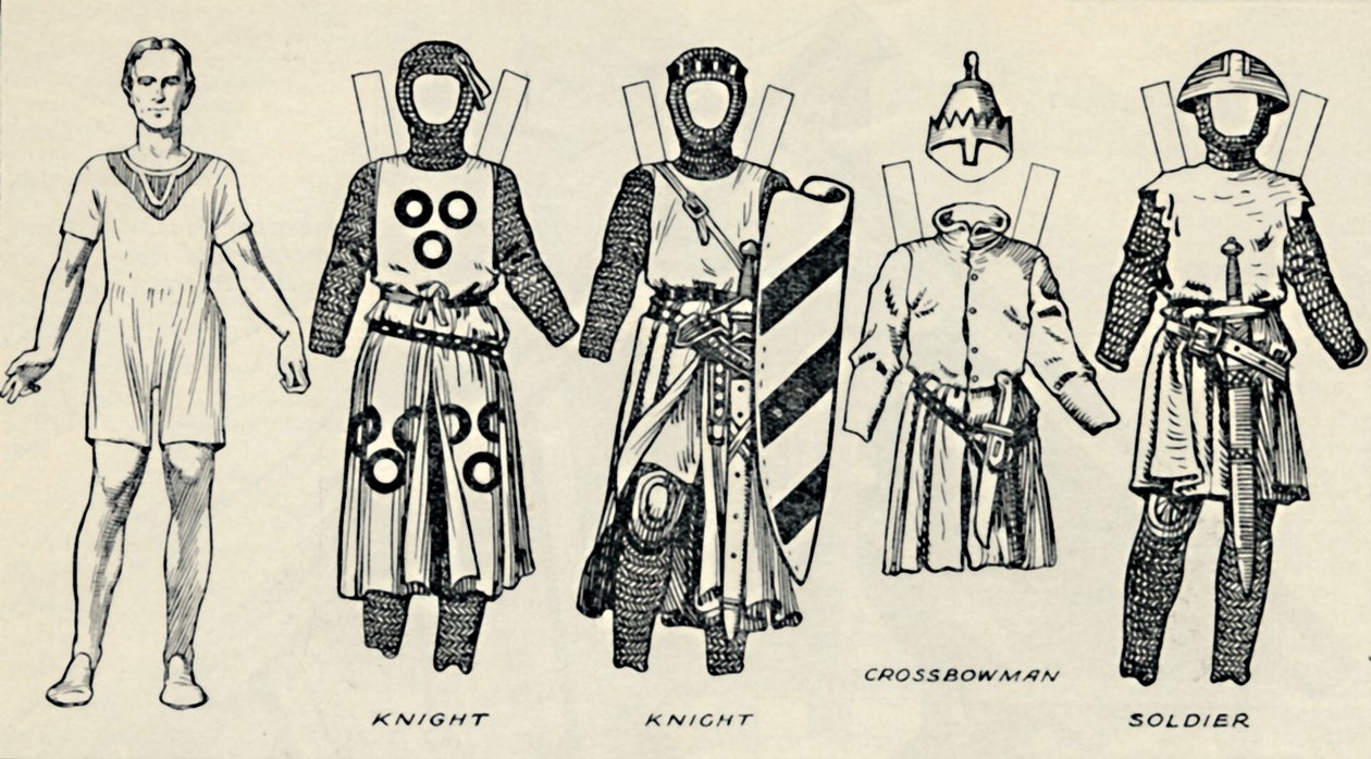 The Gallery of British Costume: How The English Dressed in King Johns Time, c1934 od Unbekannt