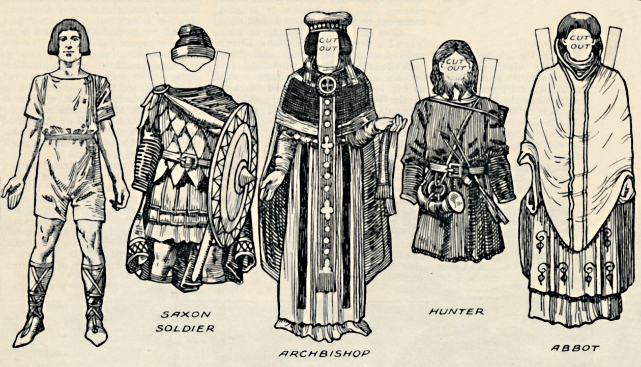 The Gallery of British Costume: The Dress of Danes & Later Anglo-Saxons, c1934 od Unbekannt