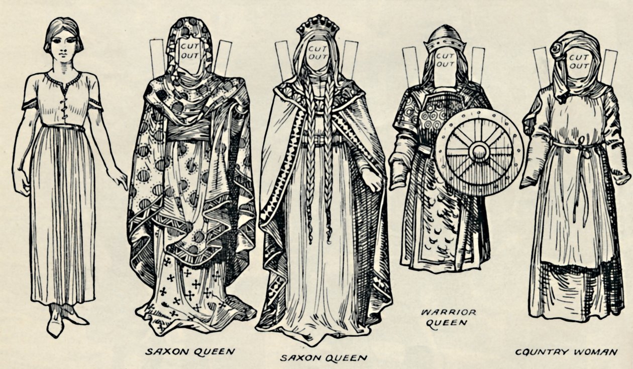 The Gallery of British Costume: The Dress of Danes & Later Anglo-Saxons, c1934 od Unbekannt