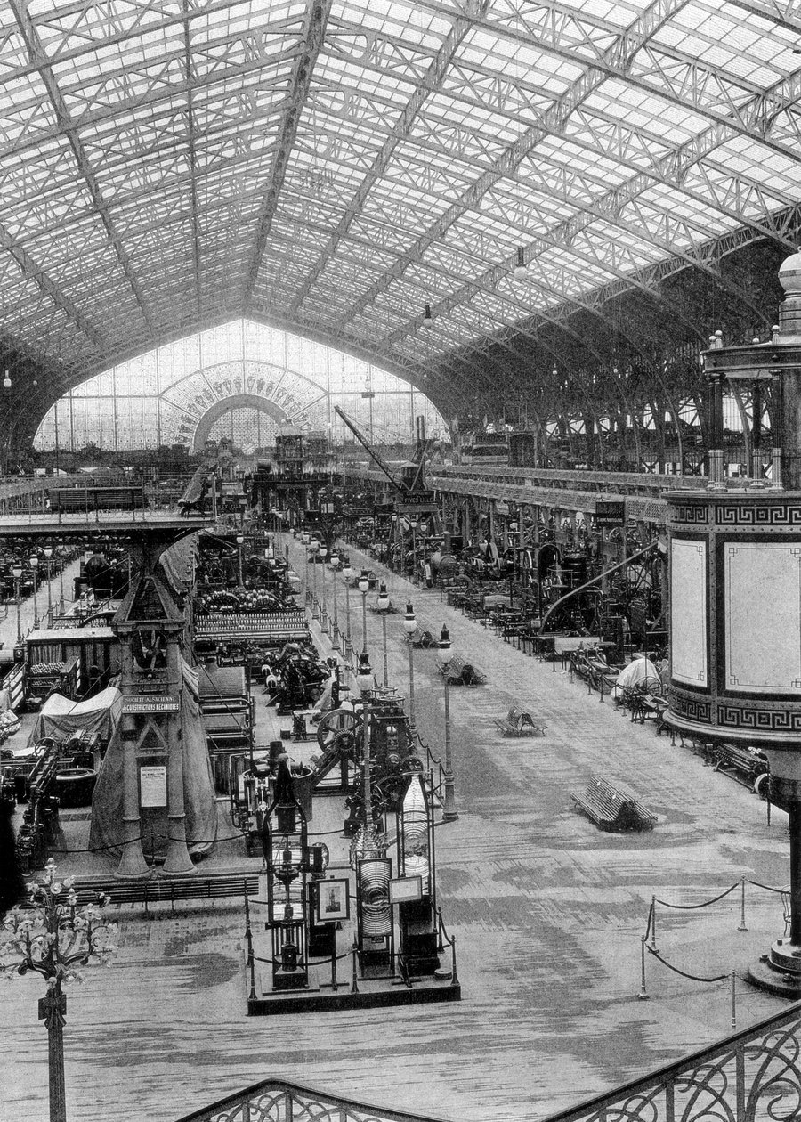 The Gallery of Machinery, Universal Exposition, Paříž, 1889 od Unbekannt