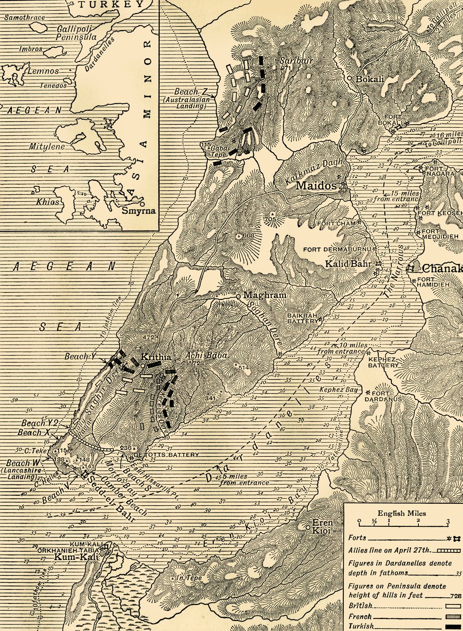 Kampaň Gallipoli, první světová válka, 1915, c1920. od Unbekannt