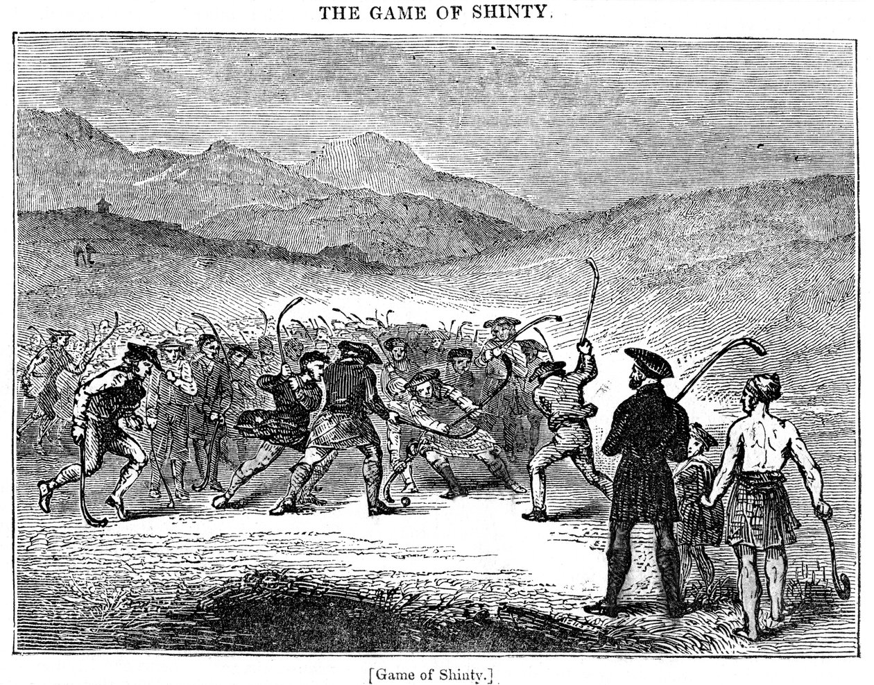 The Game of Shinty, 18. nebo 19. století od Unbekannt