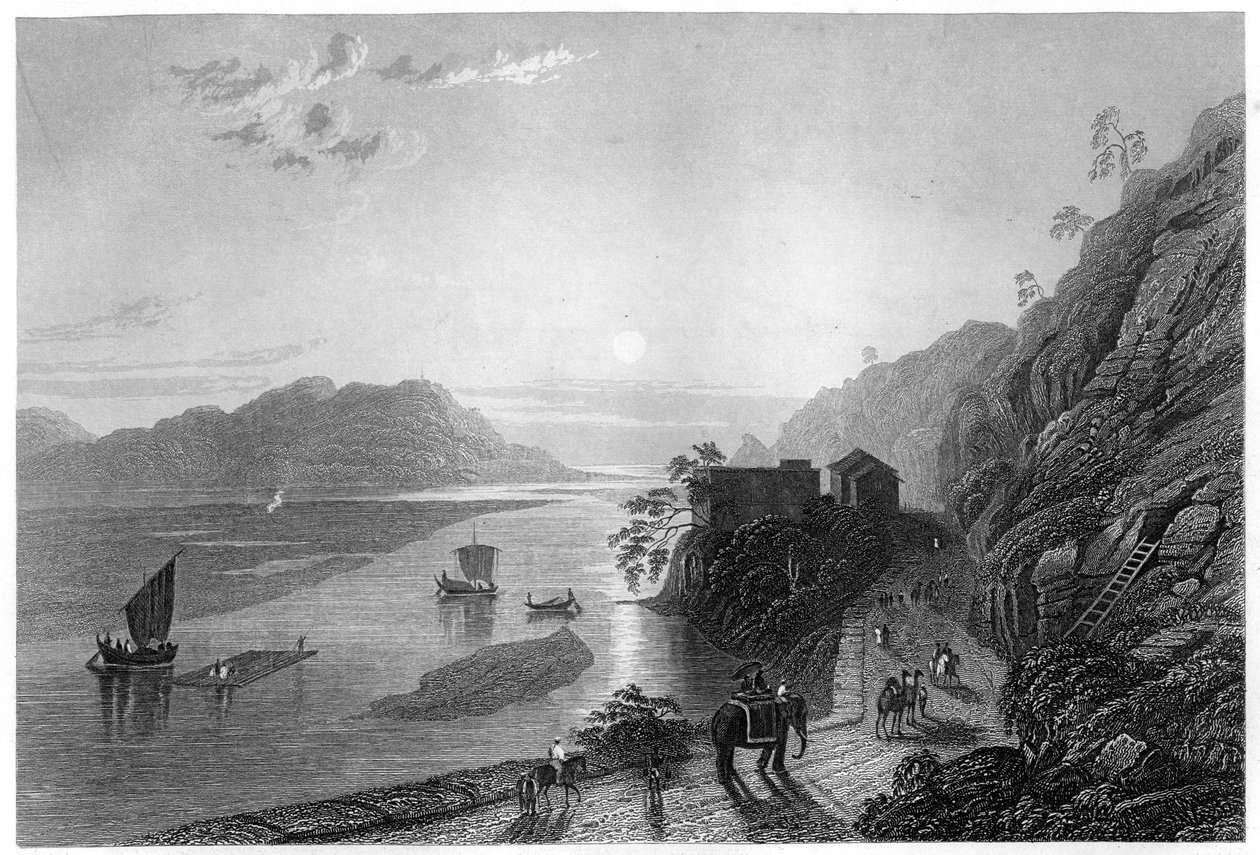 Ganga vstupující do plání poblíž Hurdwaru, Indie, c1860 od Unbekannt