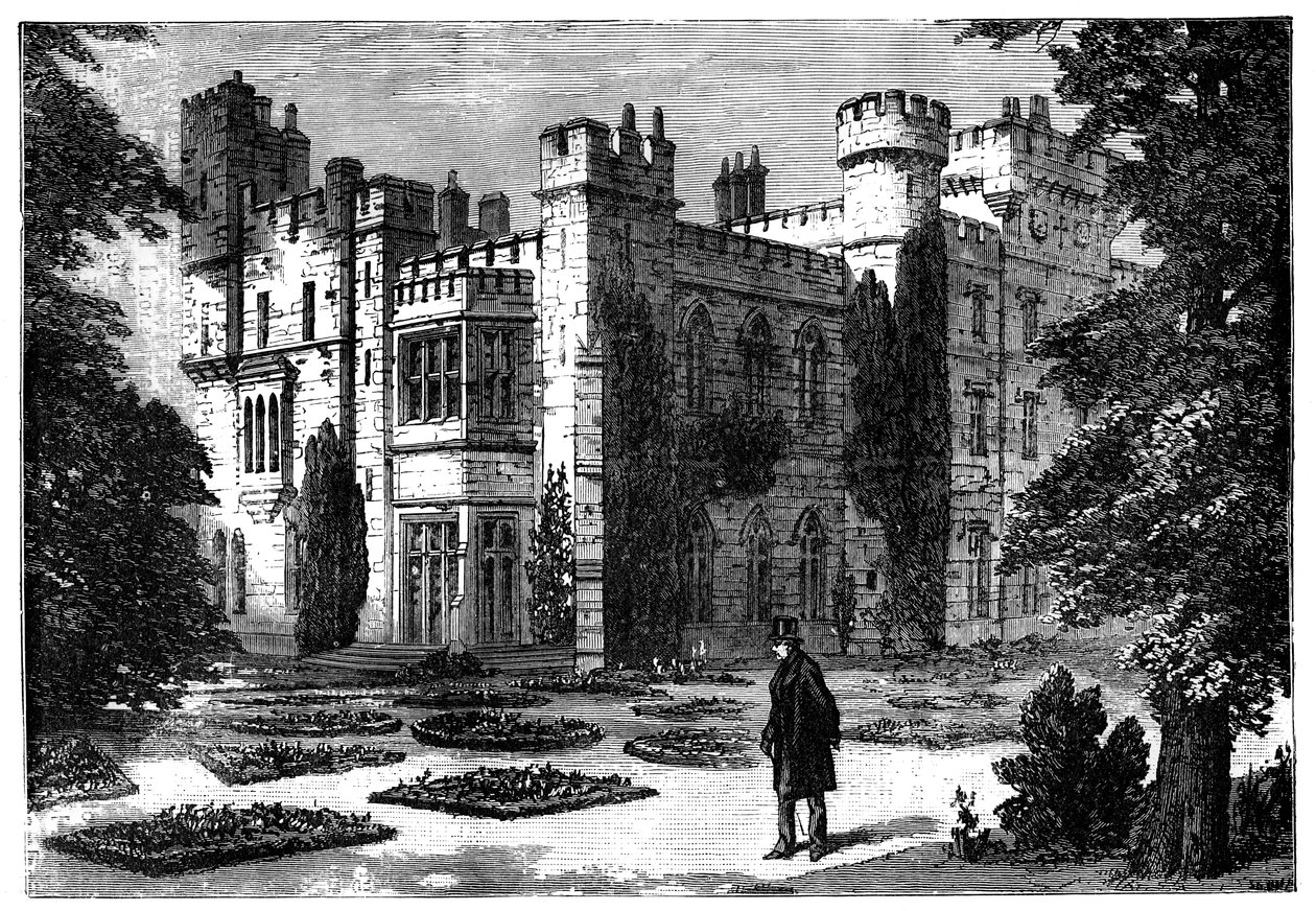 The Garden, Hawarden Castle, Flintshire, Wales, 19. století od Unbekannt