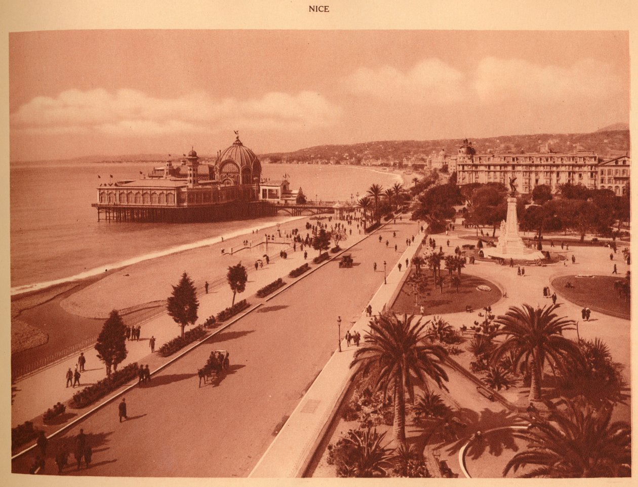Zahrady a molo, Nice, 1930. od Unbekannt