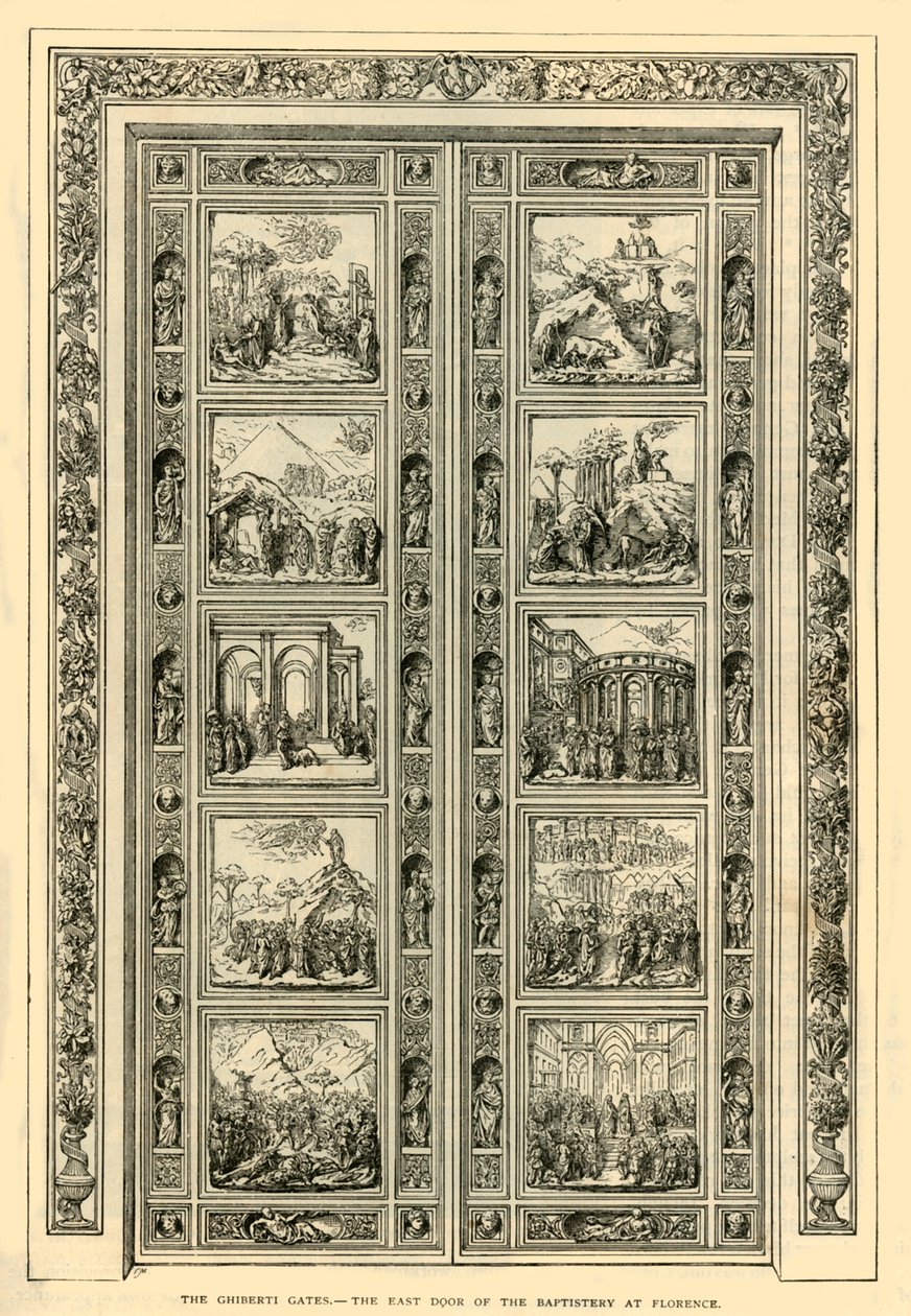 Ghiberti Gates - východní dveře baptisteria ve Florencii, 1882. od Unbekannt