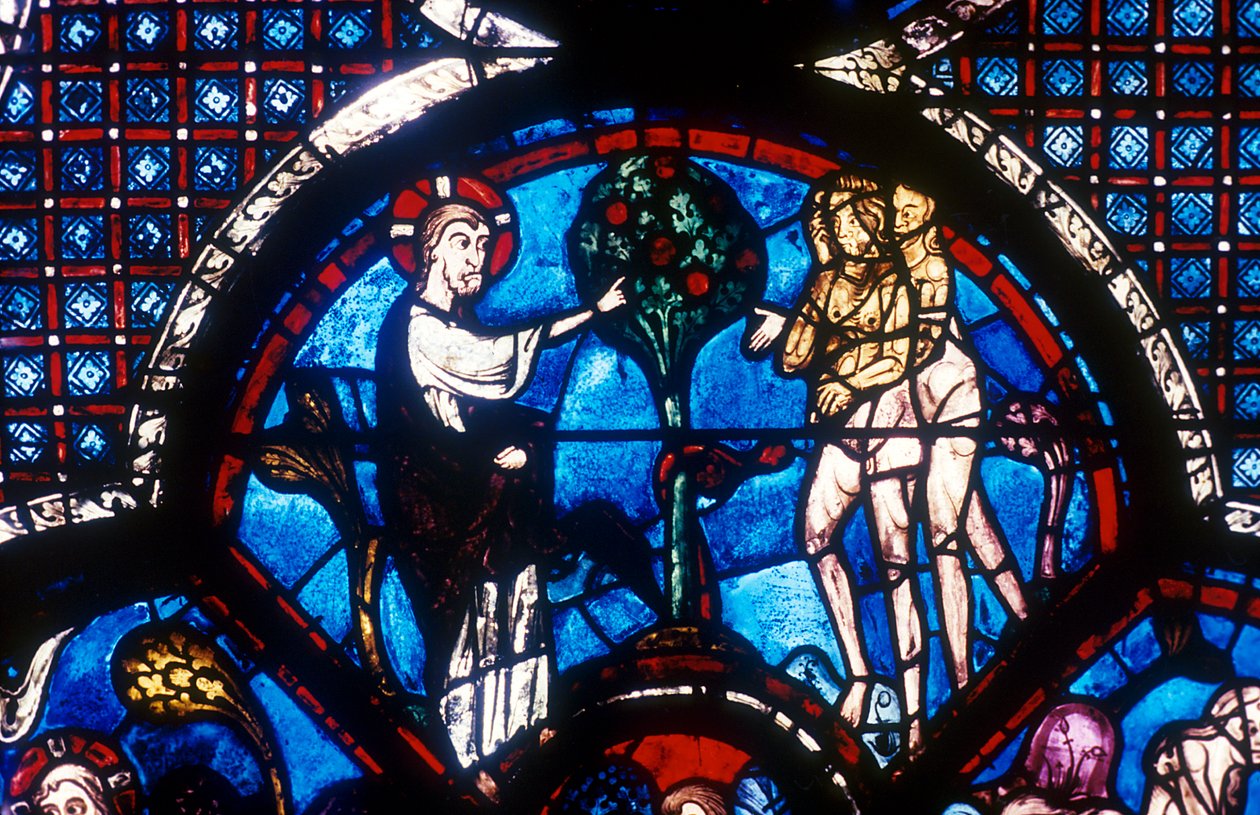 Okno dobrého Samaritána, katedrála v Chartres, Francie, 13. století od Unbekannt