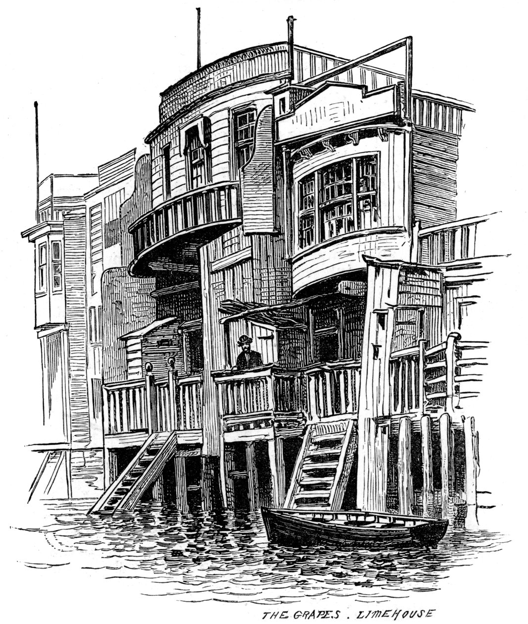 Veřejný dům The Grapes, Limehouse, Londýn, 1887 od Unbekannt