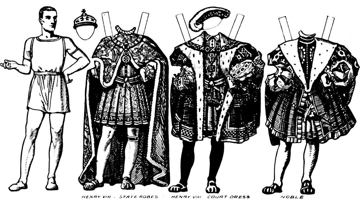 Velká galerie britského kostýmu: Šaty nošené v Henry The Eighths Time, c1934 od Unbekannt