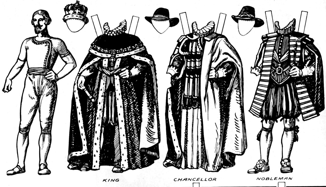 Velká galerie historických kostýmů: Šaty nošené v James The Firsts Reign, c1934 od Unbekannt