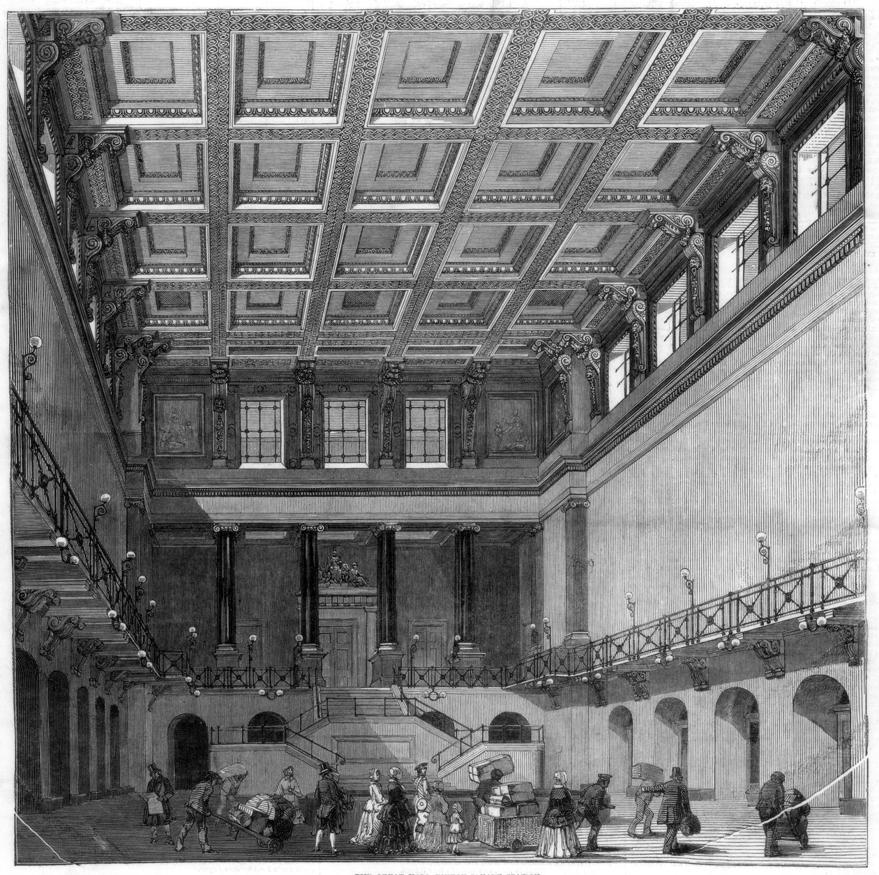 Velká síň, stanice Euston Square, 1849 od Unbekannt