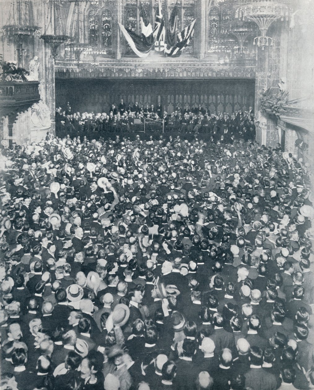 Velké náborové setkání v londýnské Guildhall, 1914 od Unbekannt