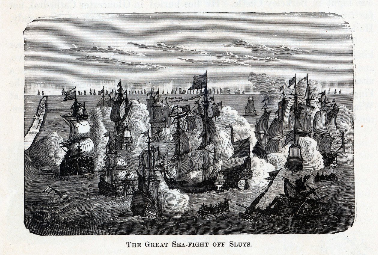 The Great Sea-Fight Off Sluys, 1882 od Unbekannt