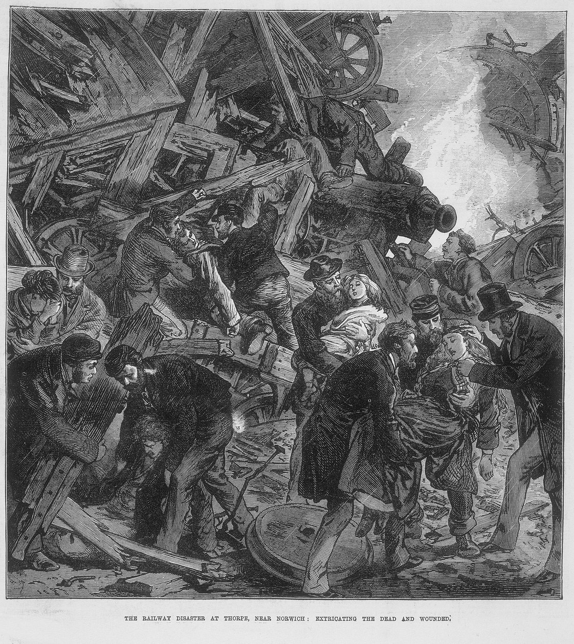 Katastrofa Great Western Railway v Thorpe poblíž Norwiche, 10. září 1874 od Unbekannt