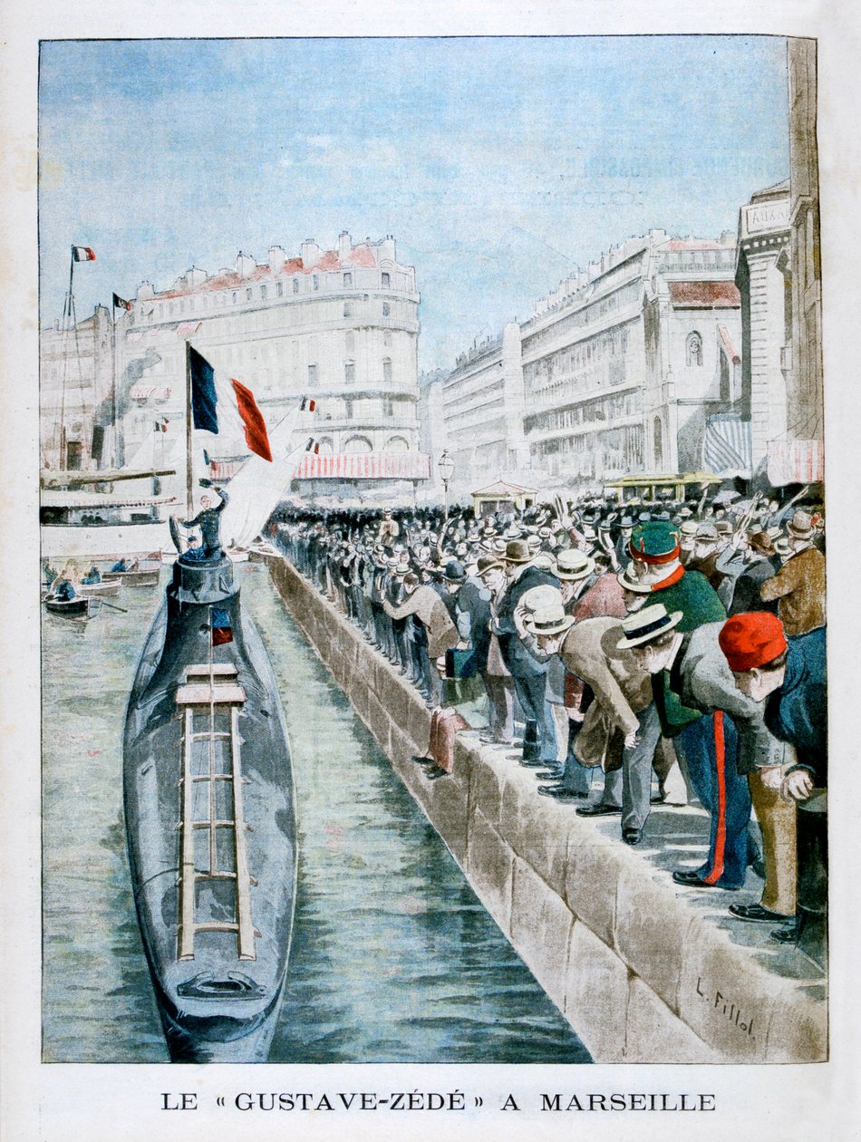 Gustave-Zede přijíždí do Marseille, 1901 od Unbekannt