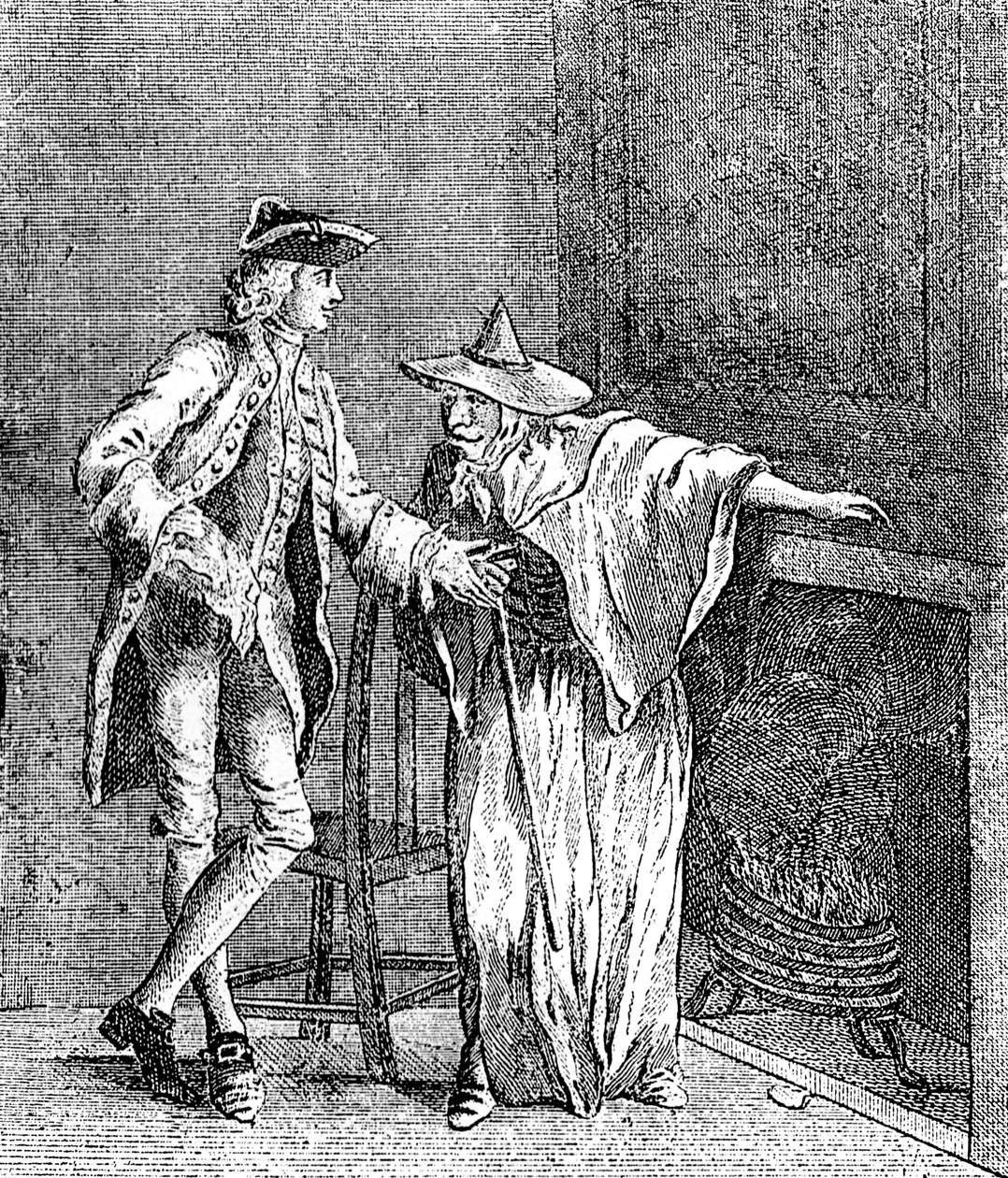 Cikán hovoří s generálním inspektorem Velké Británie, c1753 od Unbekannt
