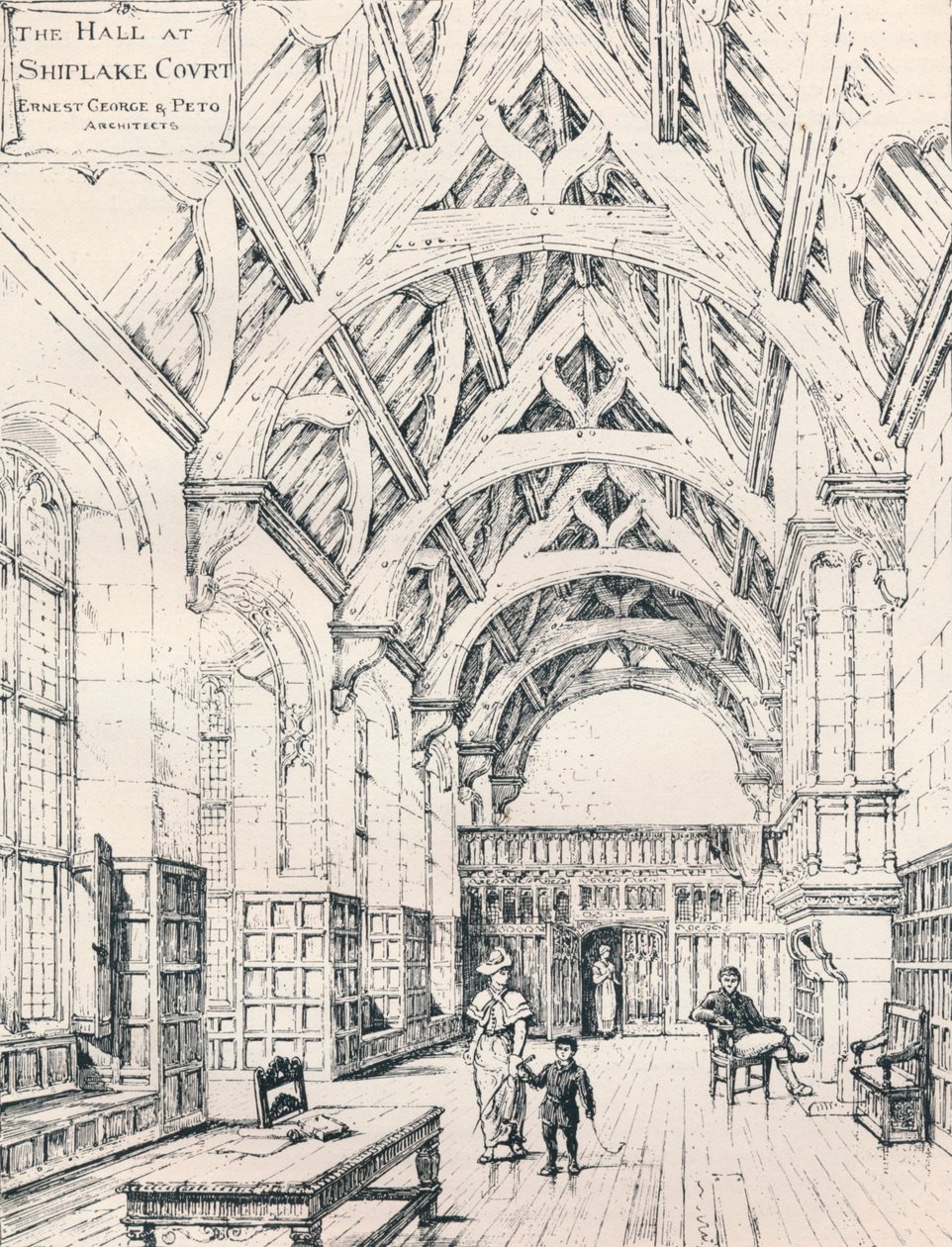 Síň, Shiplake Court, 1898 od Unbekannt