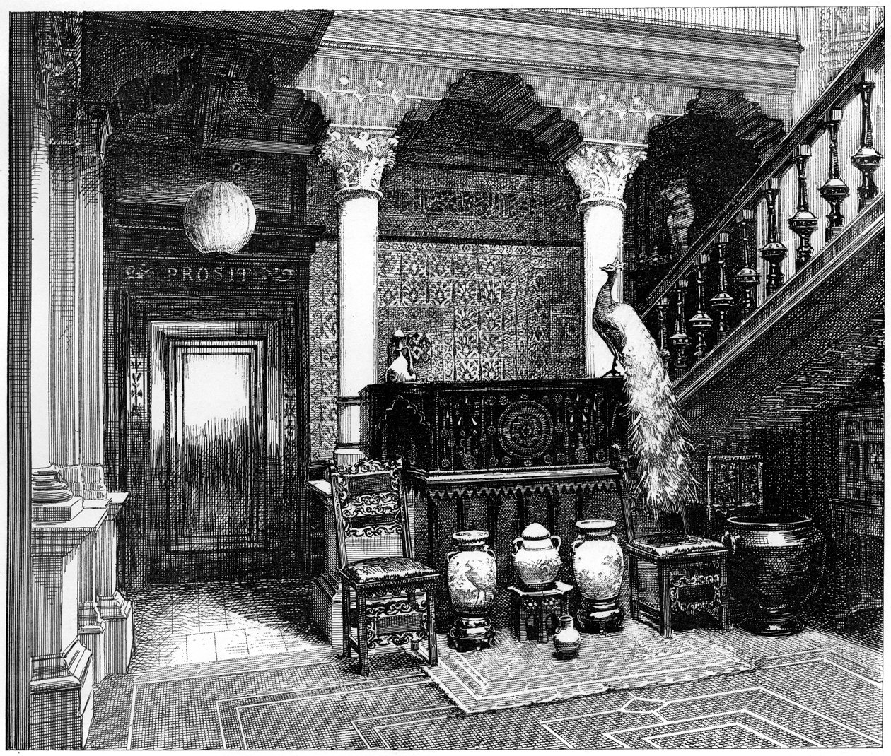 Síň, c1880-1882 od Unbekannt