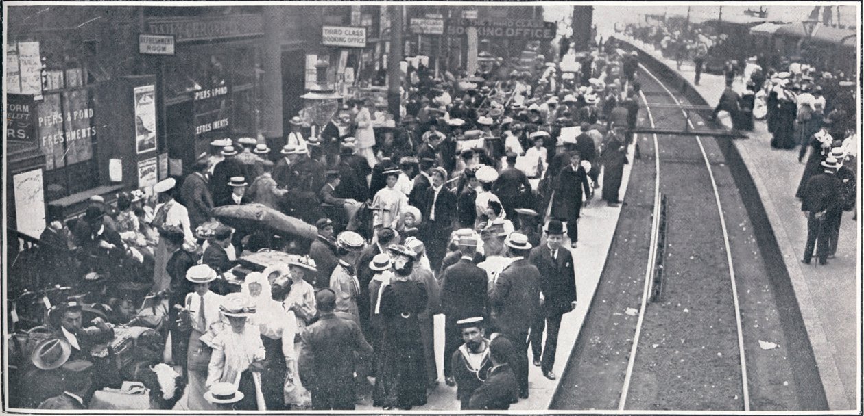 Sváteční exodus z Londýna, 1906 od Unbekannt