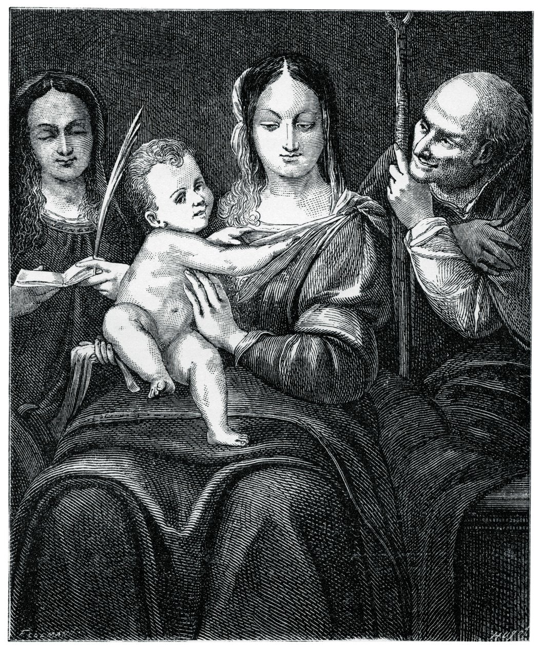 Svatá rodina se svatou Kateřinou, 1769, 1870 od Unbekannt