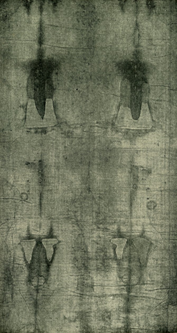 Svatý rubáš - Otisk těla při pohledu zezadu, 1902. od Unbekannt