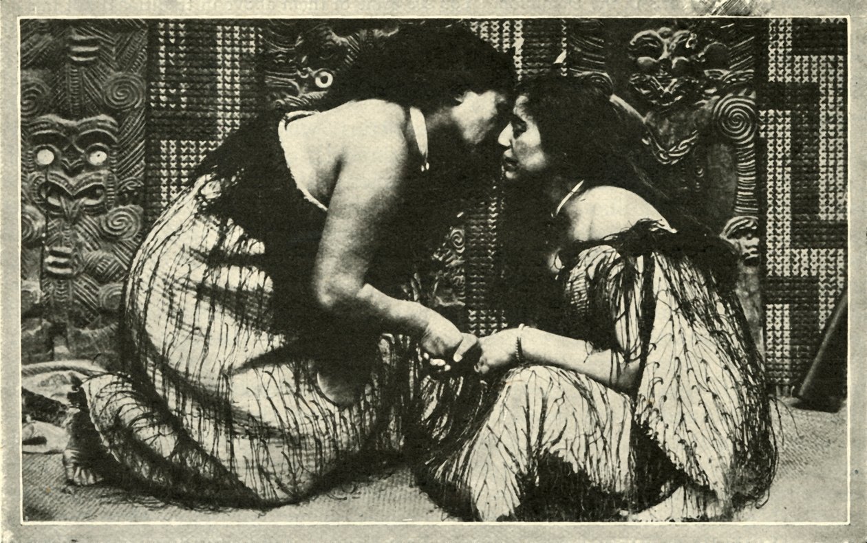 Hongi, Maorský pozdrav, c1948. od Unbekannt