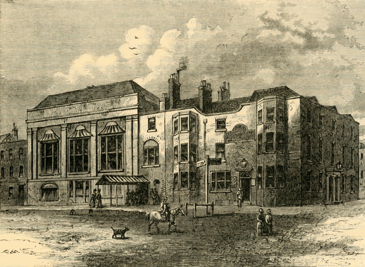 The Horns Tavern, Kennington, v roce 1820, c1878. od Unbekannt