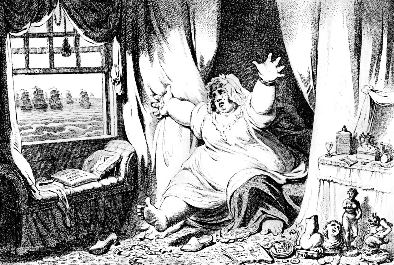 Nepřátelský pohled lady Hamiltonové, 19. století od Unbekannt
