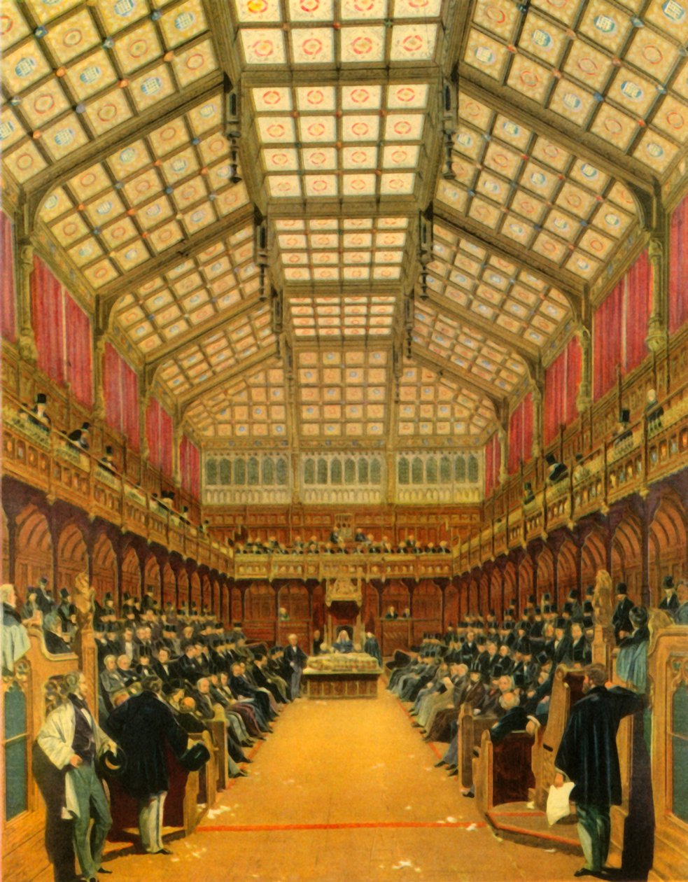 „Poslanecká sněmovna během debaty“, 1858, 1947. od Unbekannt
