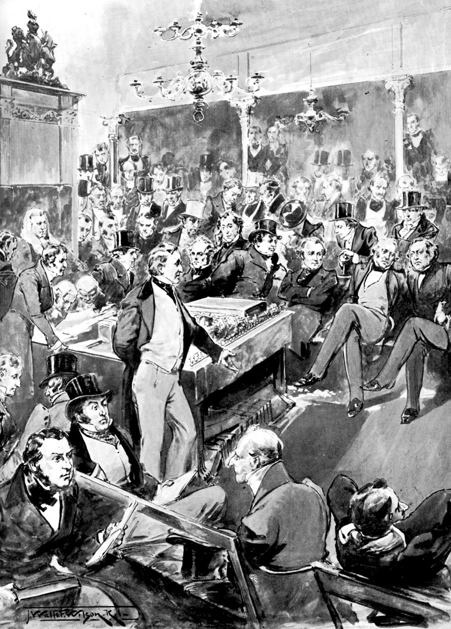 Dolní sněmovna v roce 1846 c1905 od Unbekannt