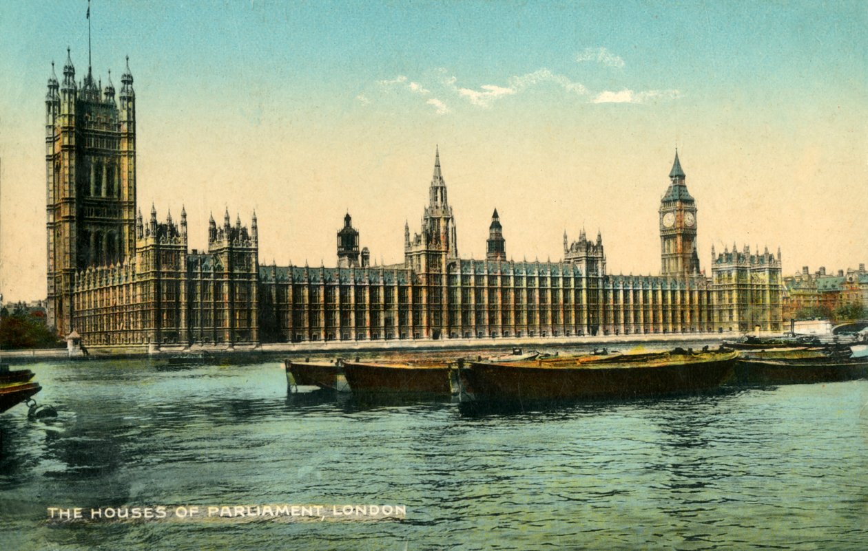 The Houses of Parliament, Londýn, 1925. od Unbekannt